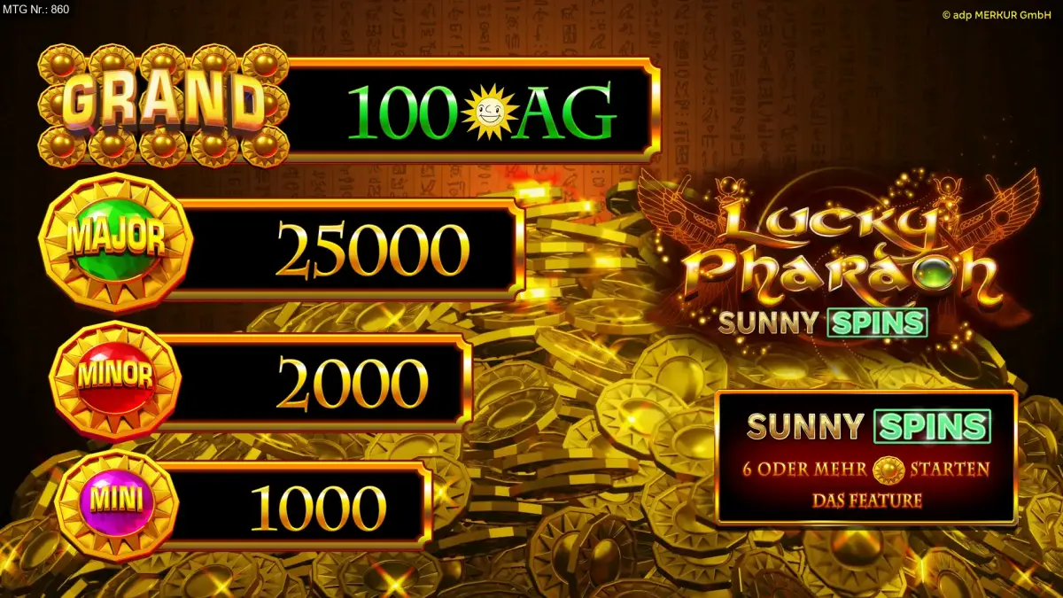 Lucky Pharaoh Sunny Spins Bonus – Spielplan der Bonusrunde